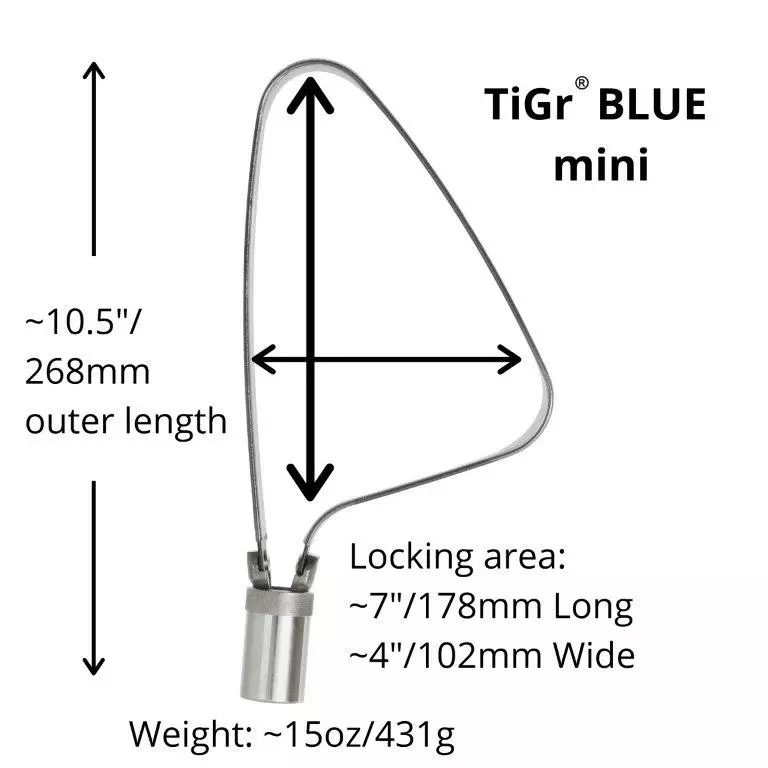 TiGr Lock Blue Steel MINI 9 TiGr Lock Blue Steel MINI - Billede 7