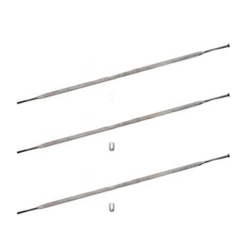 Zipp Eger Sølv, Lige, Flade - 3 Stk